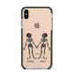Romantic Skeletons Personalised Apple iPhone Xs Max Impact Case Black Edge on Gold Phone