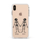 Romantic Skeletons Personalised Apple iPhone Xs Max Impact Case White Edge on Gold Phone