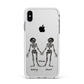 Romantic Skeletons Personalised Apple iPhone Xs Max Impact Case White Edge on Silver Phone