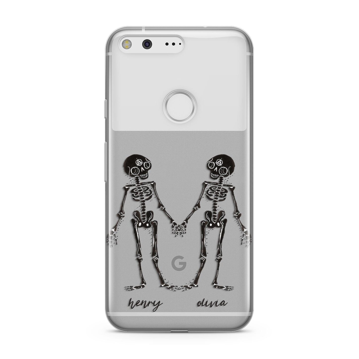 Romantic Skeletons Personalised Google Pixel Case