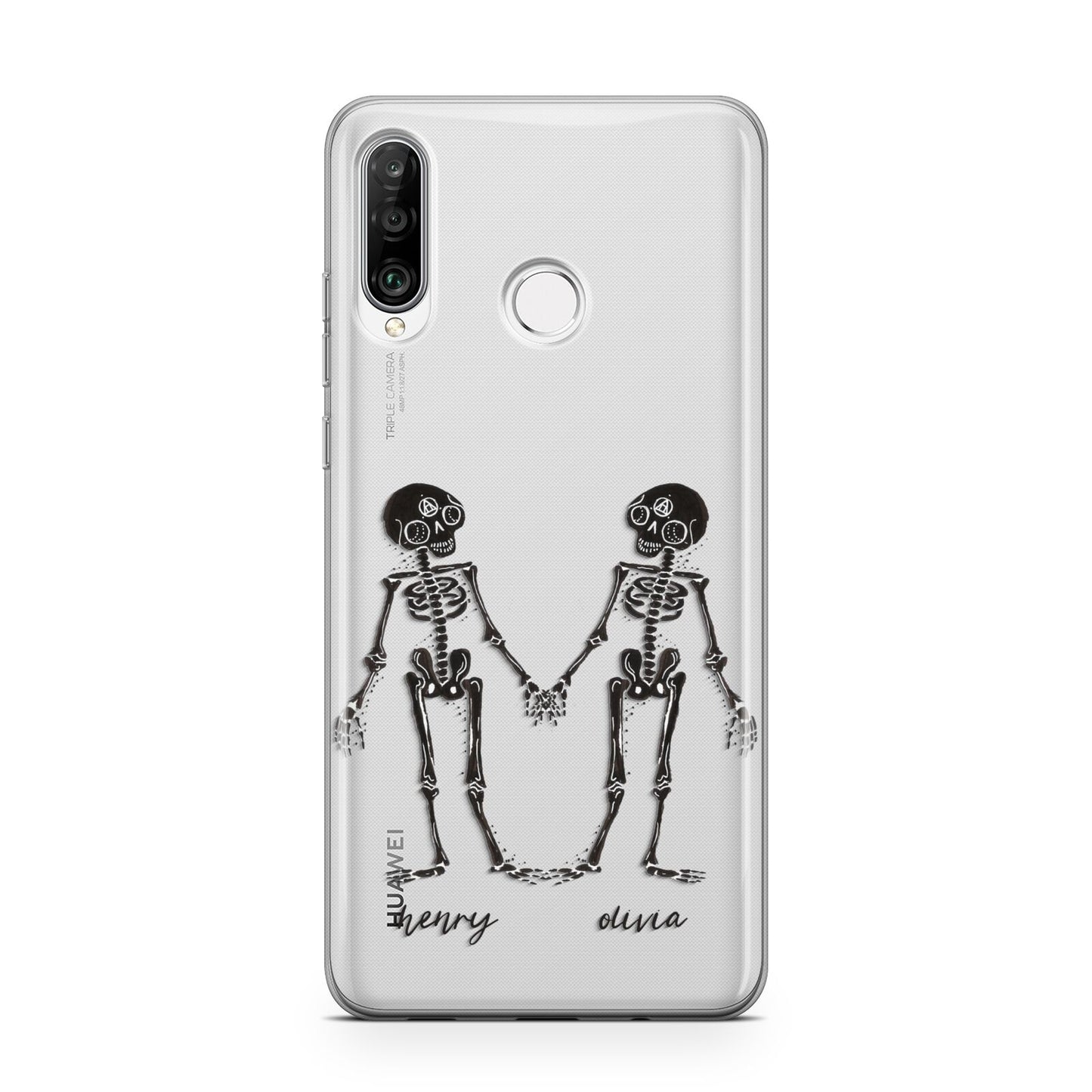 Romantic Skeletons Personalised Huawei P30 Lite Phone Case