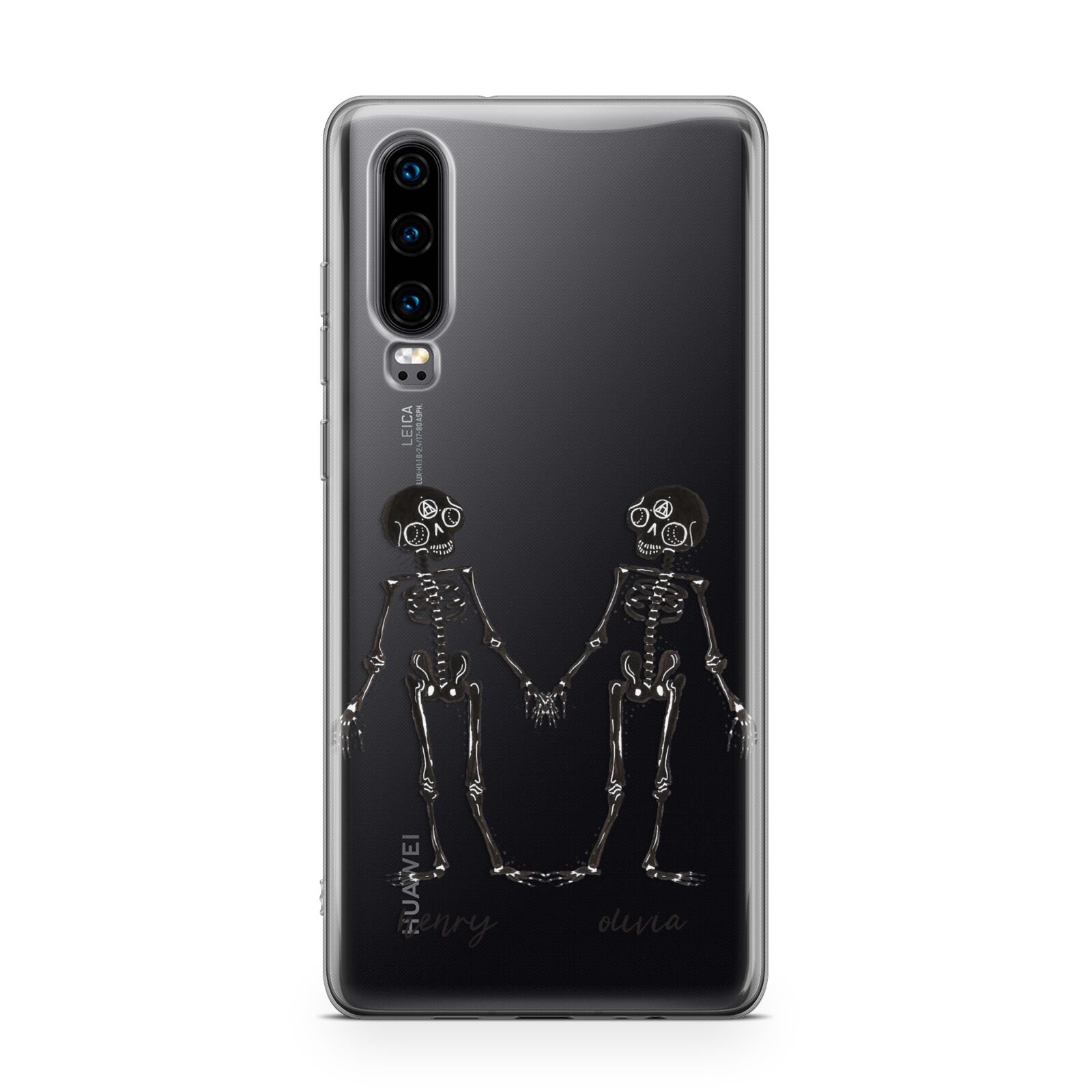 Romantic Skeletons Personalised Huawei P30 Phone Case