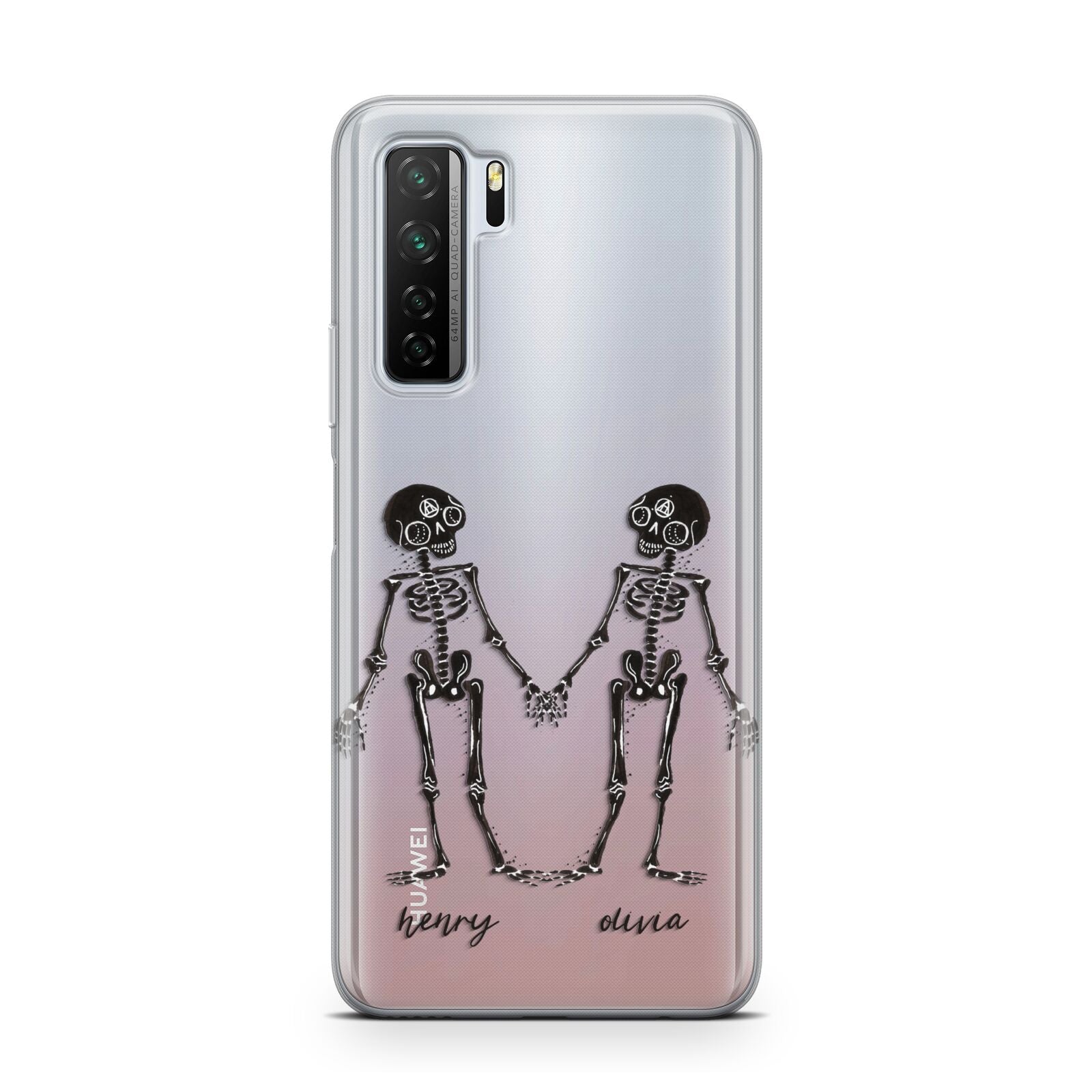 Romantic Skeletons Personalised Huawei P40 Lite 5G Phone Case