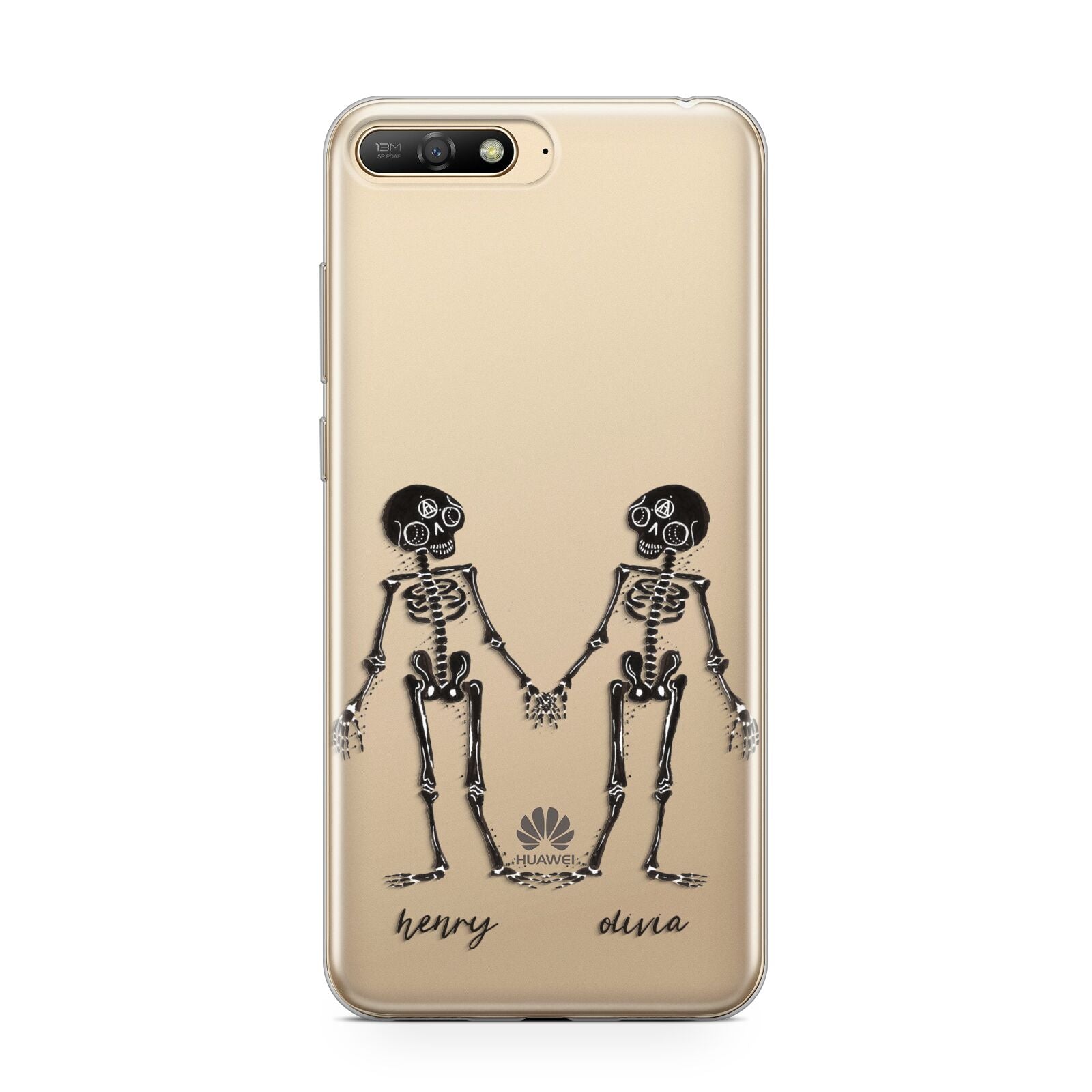 Romantic Skeletons Personalised Huawei Y6 2018