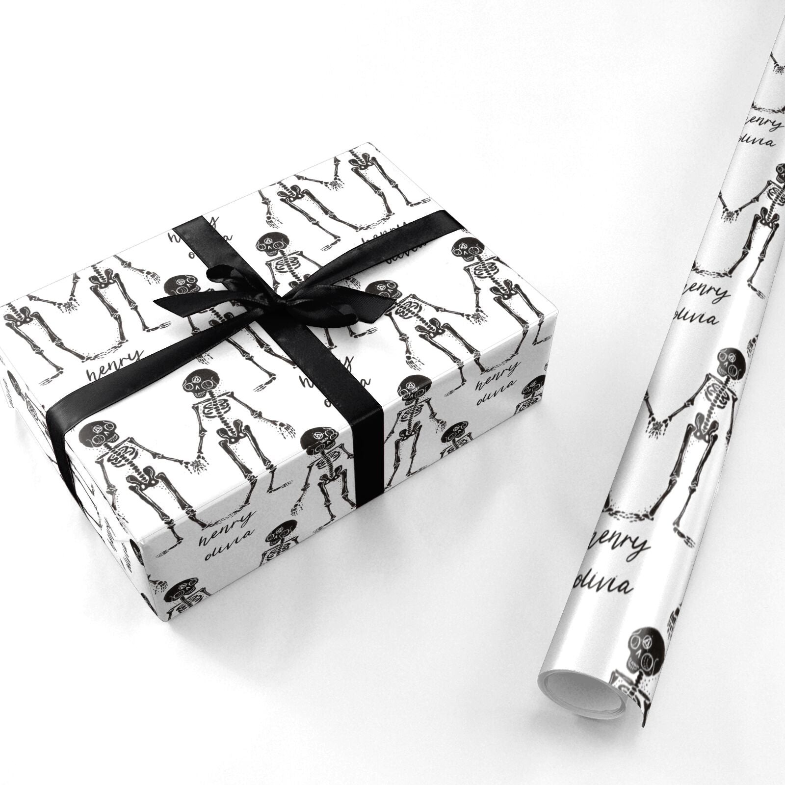 Romantic Skeletons Personalised Personalised Wrapping Paper