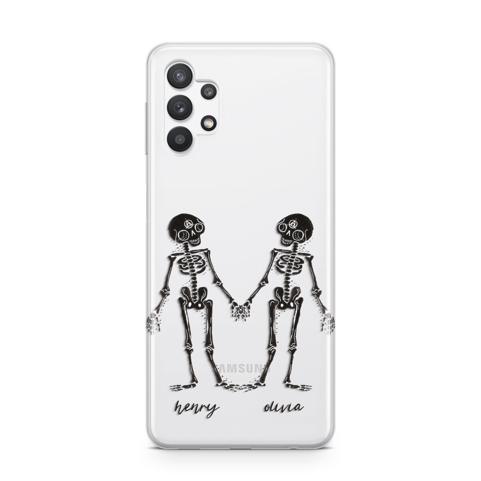 Romantic Skeletons Personalised Samsung A32 5G Case