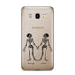 Romantic Skeletons Personalised Samsung Galaxy J7 2016 Case on gold phone