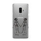 Romantic Skeletons Personalised Samsung Galaxy S9 Plus Case on Silver phone