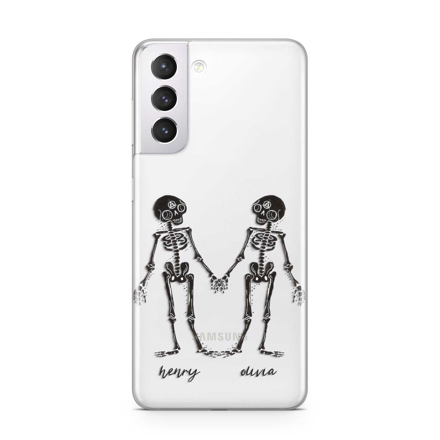 Romantic Skeletons Personalised Samsung S21 Case