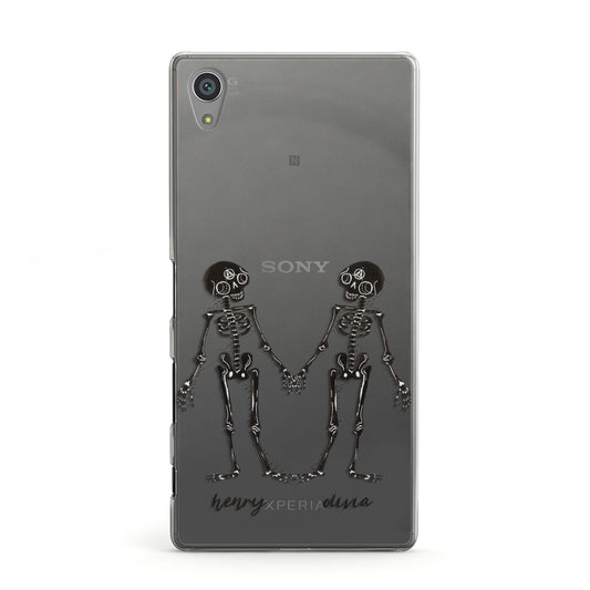 Romantic Skeletons Personalised Sony Xperia Case