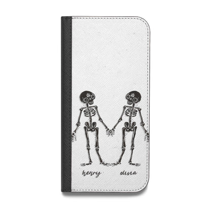 Romantic Skeletons Personalised Vegan Leather Flip Samsung Case