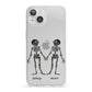 Romantic Skeletons Personalised iPhone 13 Clear Bumper Case