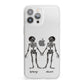 Romantic Skeletons Personalised iPhone 13 Pro Max Clear Bumper Case