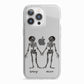 Romantic Skeletons Personalised iPhone 13 Pro TPU Impact Case with White Edges