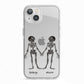 Romantic Skeletons Personalised iPhone 13 TPU Impact Case with White Edges