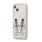 Romantic Skeletons Personalised iPhone 14 Plus Clear Tough Case Starlight Angled Image