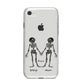 Romantic Skeletons Personalised iPhone 8 Bumper Case on Silver iPhone