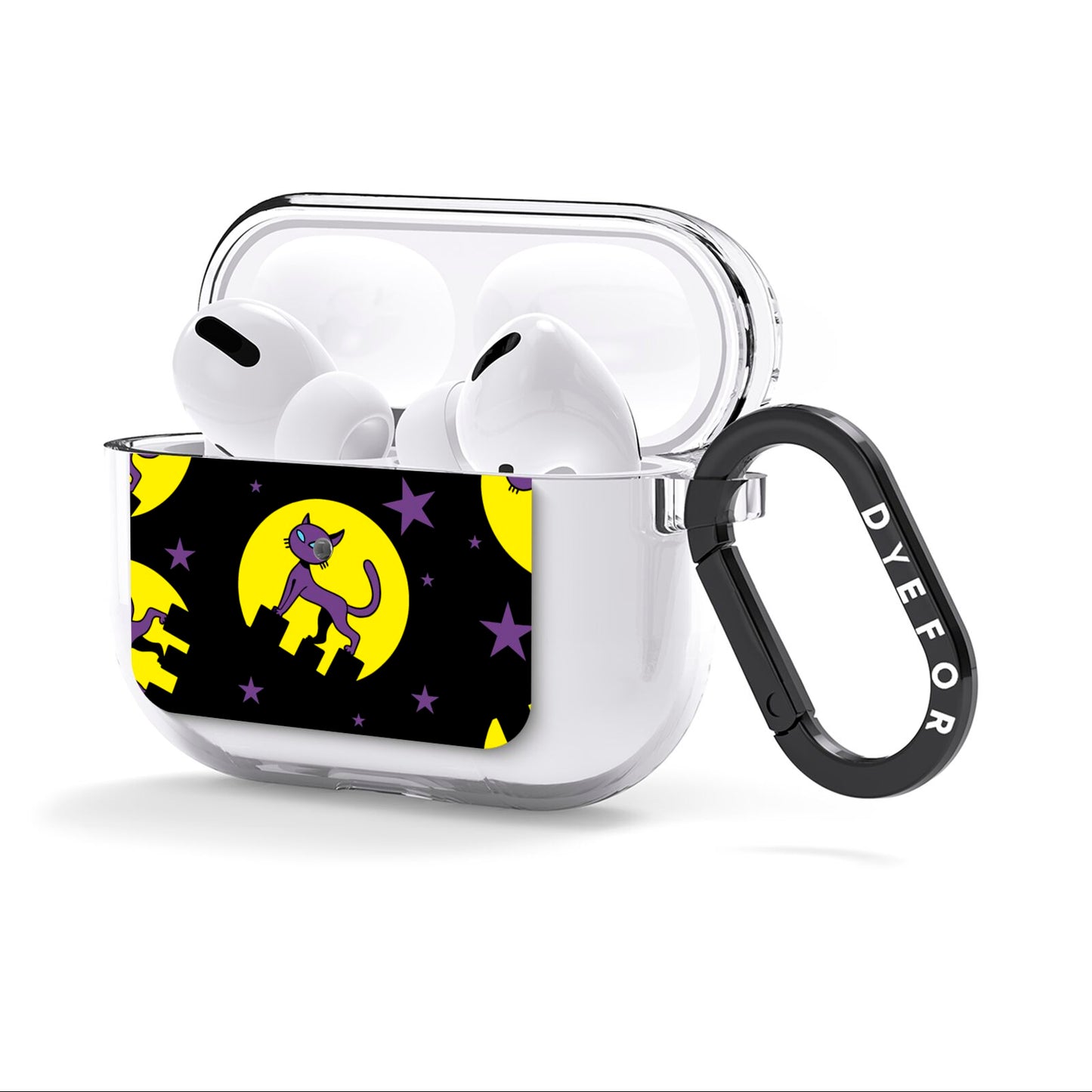 Rooftop Cats AirPods Clear Case 3rd Gen Side Image