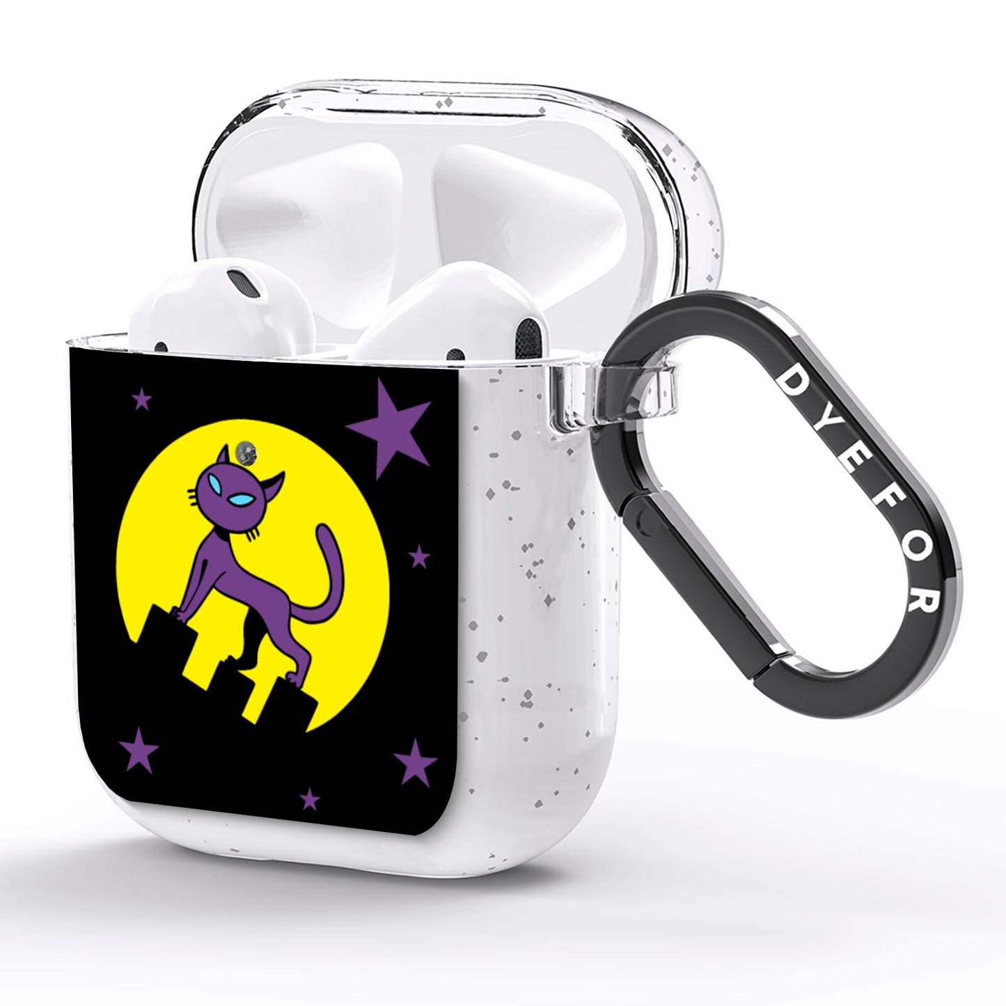 Rooftop Cats AirPods Glitter Case Side Image