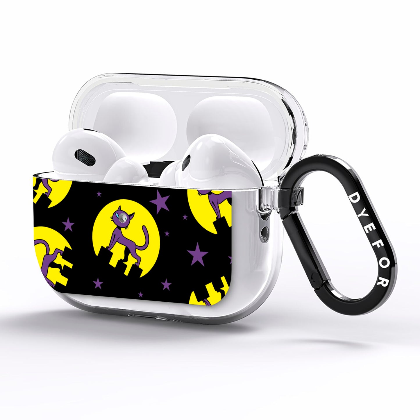 Rooftop Cats AirPods Pro Clear Case Side Image