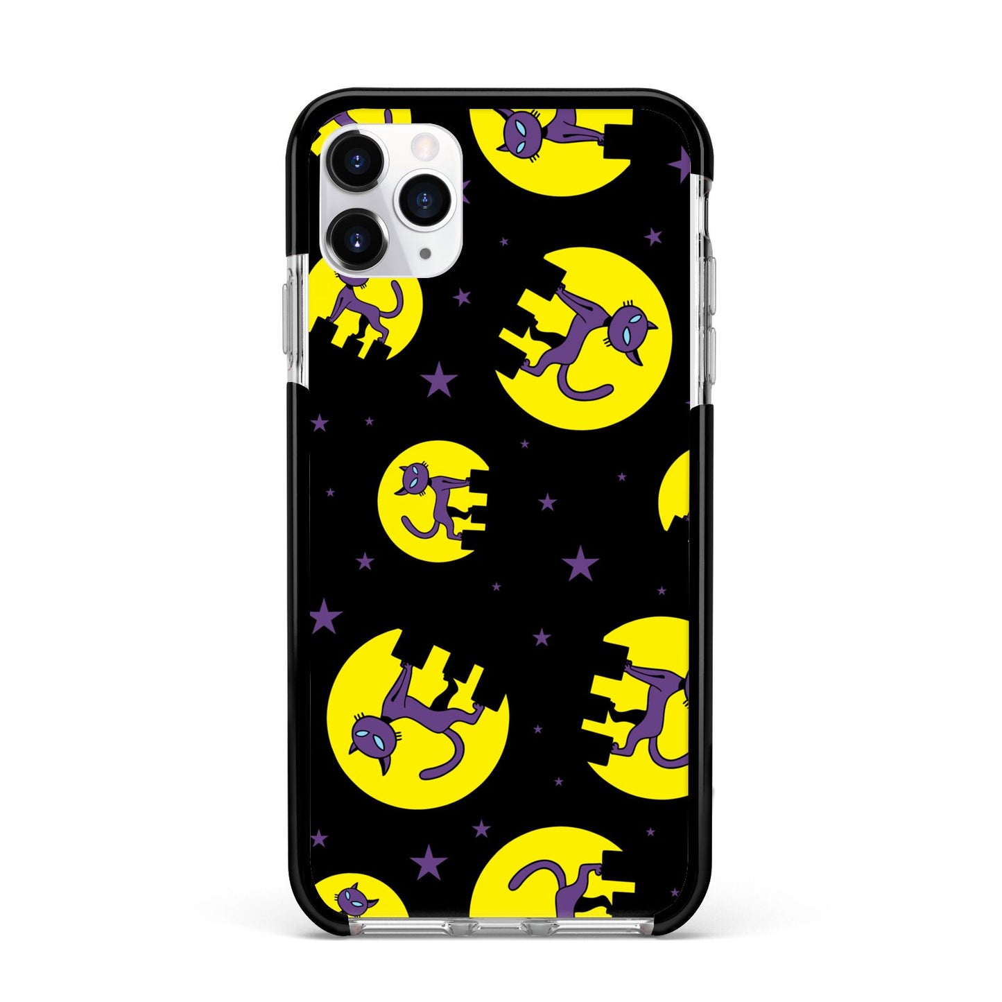 Rooftop Cats Apple iPhone 11 Pro Max in Silver with Black Impact Case