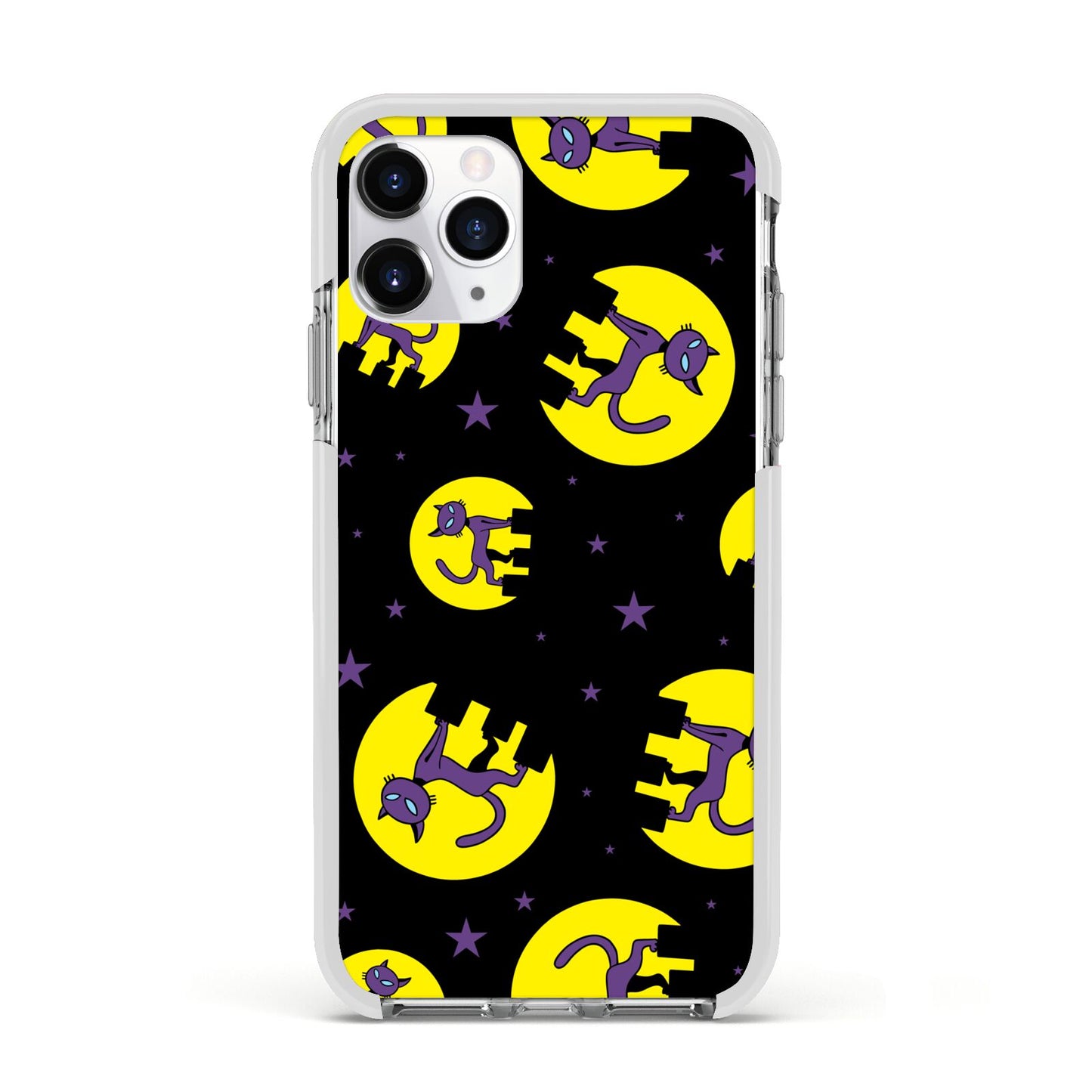 Rooftop Cats Apple iPhone 11 Pro in Silver with White Impact Case