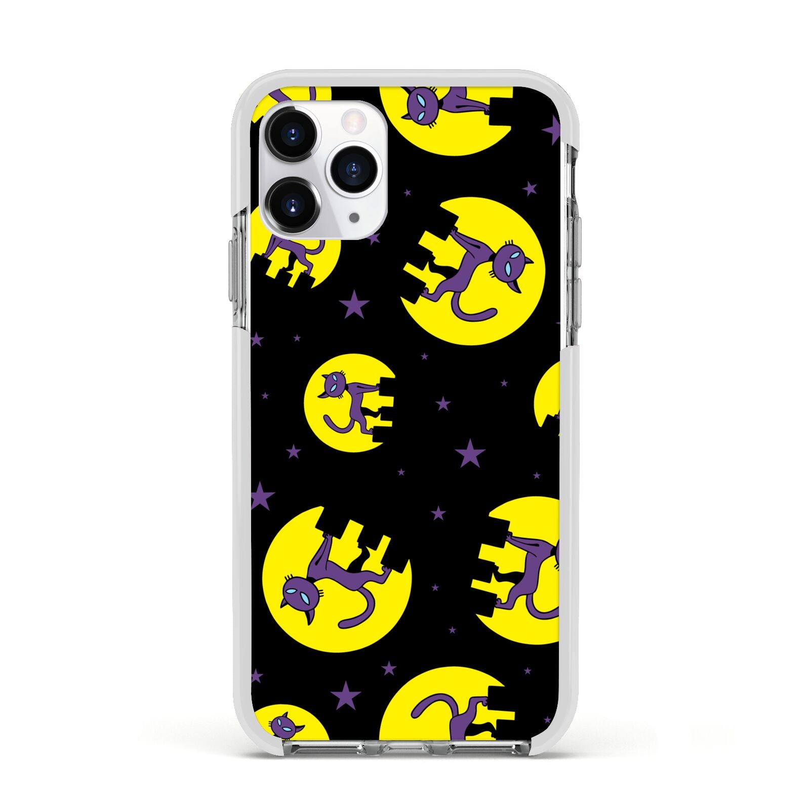 Rooftop Cats Apple iPhone 11 Pro in Silver with White Impact Case