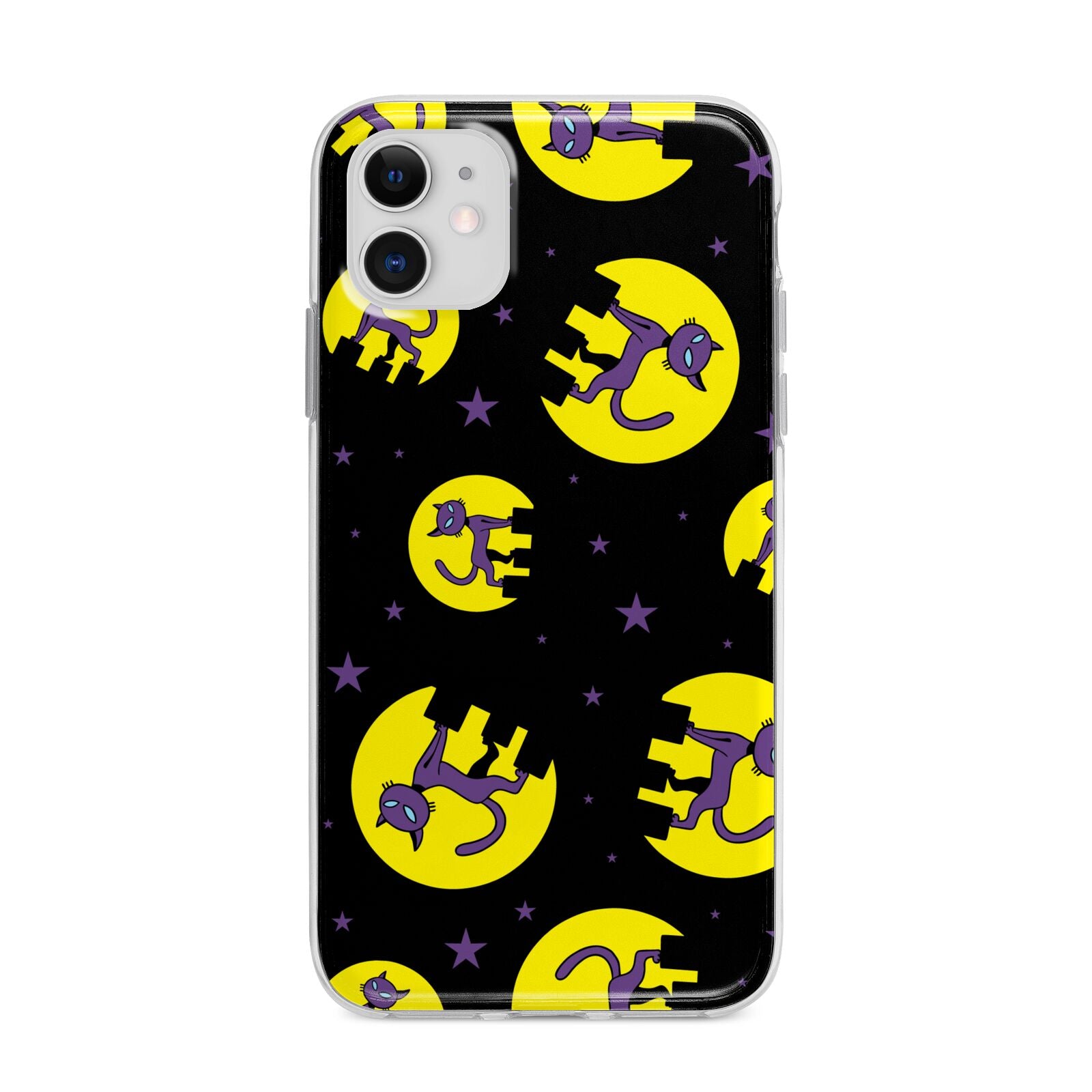 Rooftop Cats Apple iPhone 11 in White with Bumper Case