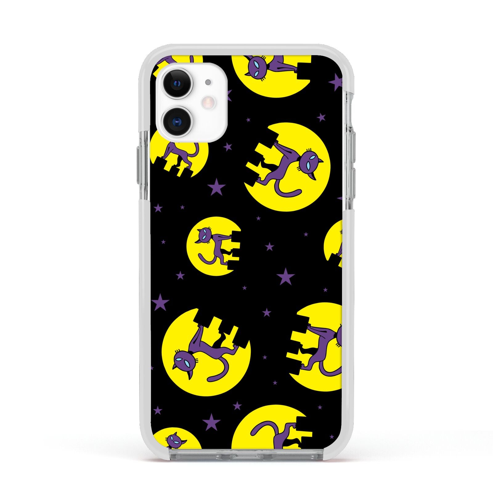 Rooftop Cats Apple iPhone 11 in White with White Impact Case