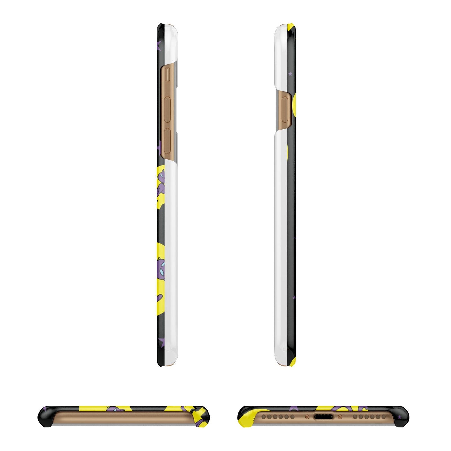 Rooftop Cats Apple iPhone 7 8 3D Wrap Snap Case Angled Images