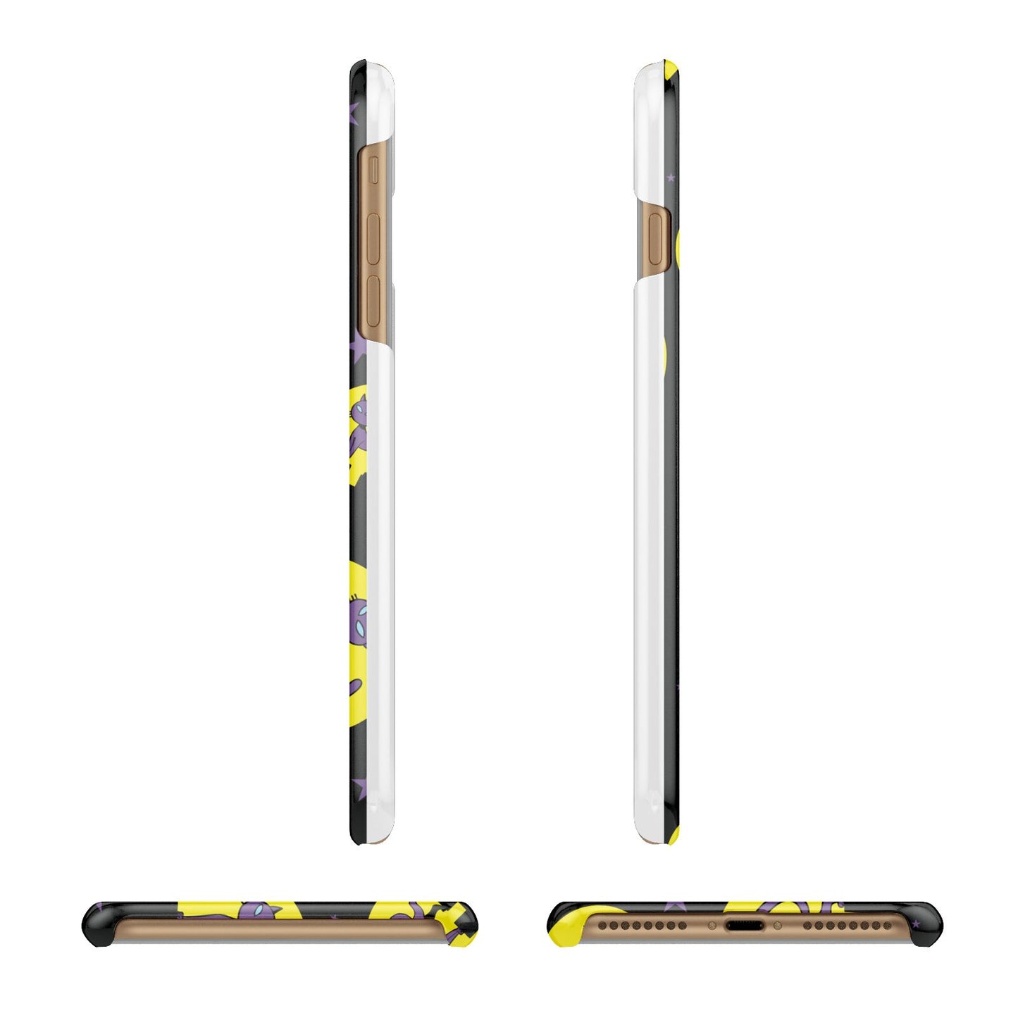 Rooftop Cats Apple iPhone 7 Plus 3D Wrap Snap Case Angled Images