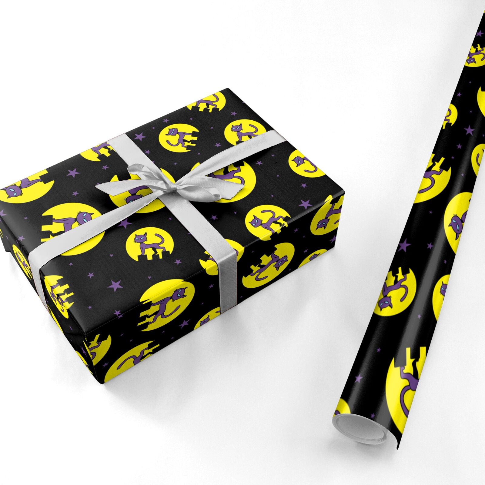 Rooftop Cats Personalised Wrapping Paper