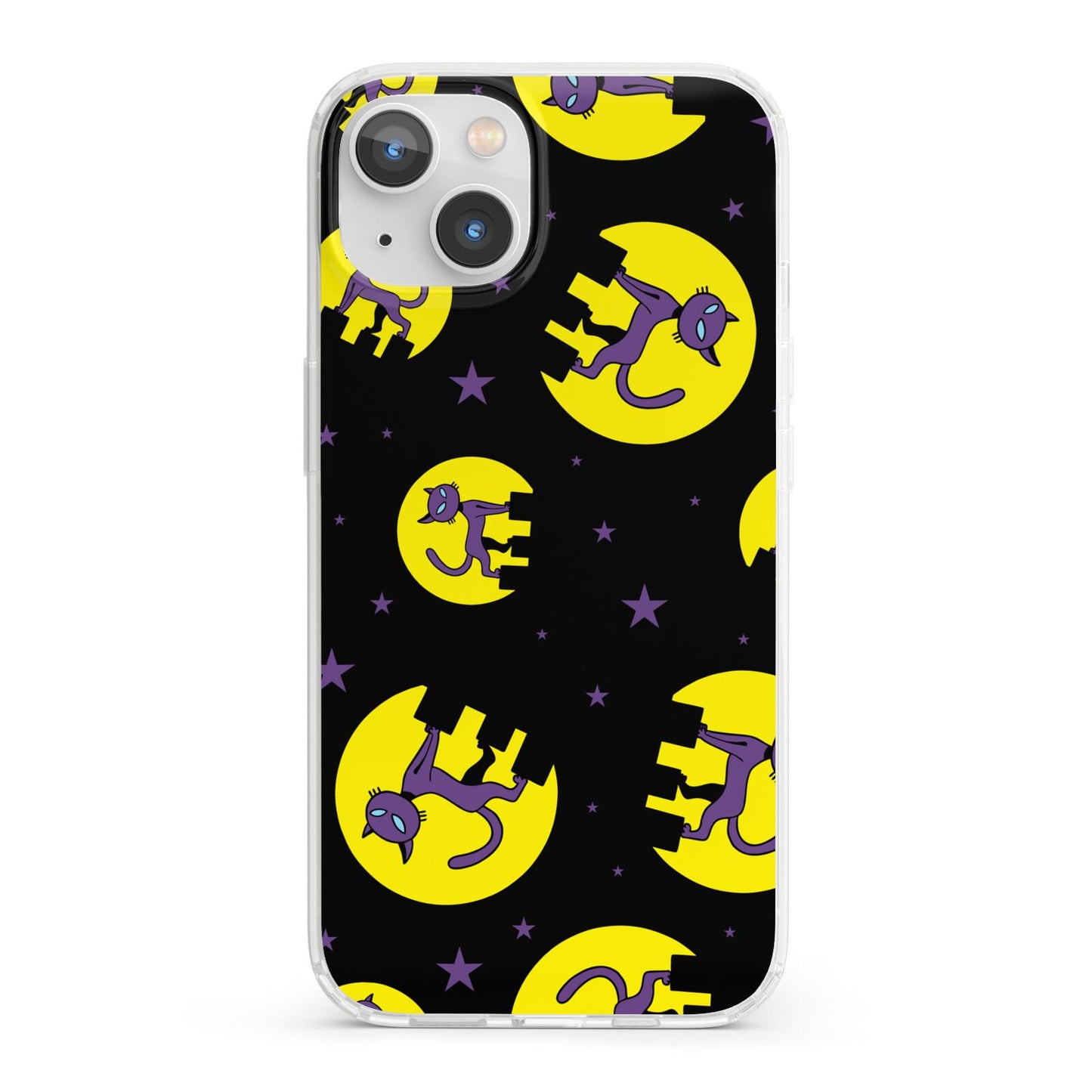 Rooftop Cats iPhone 13 Clear Bumper Case