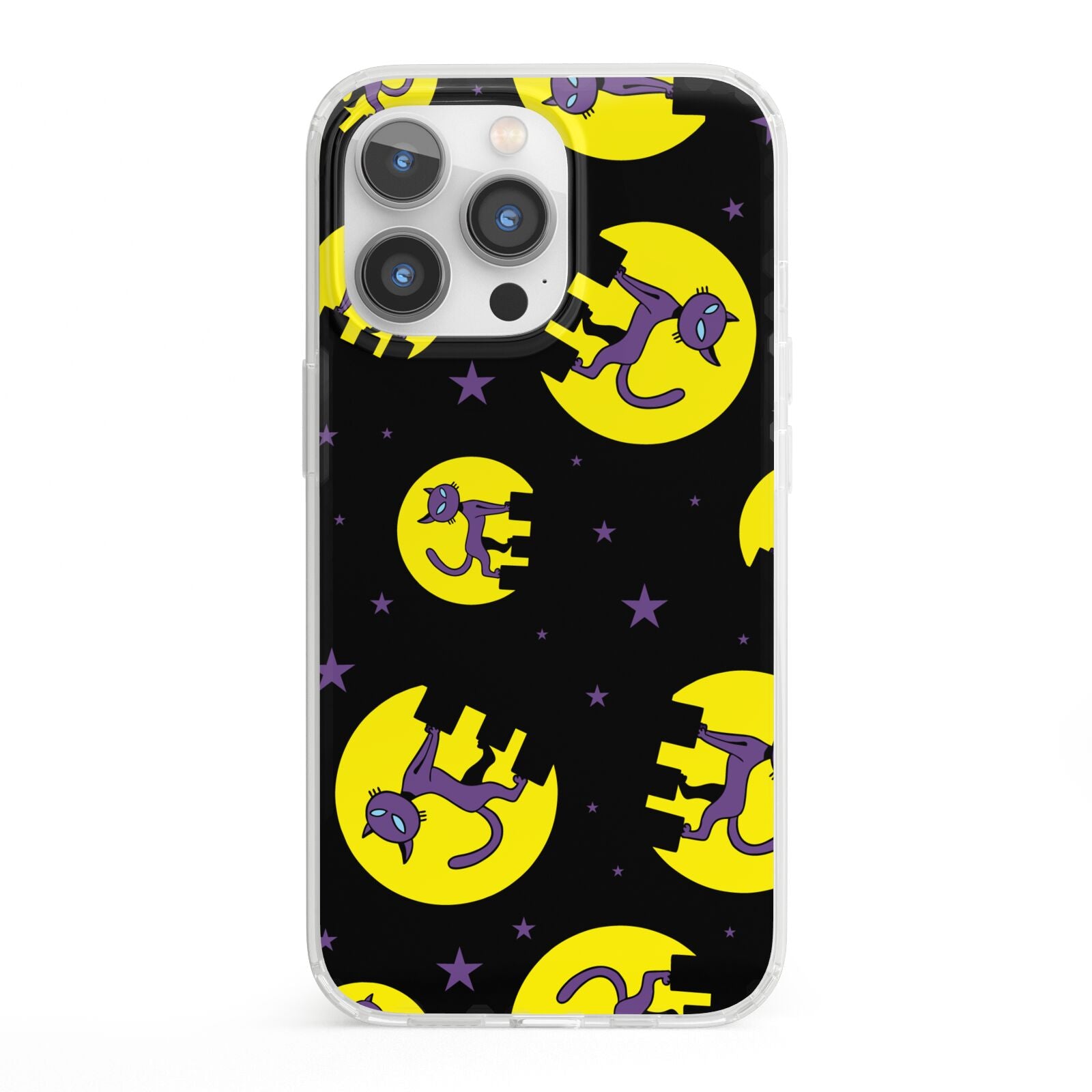 Rooftop Cats iPhone 13 Pro Clear Bumper Case