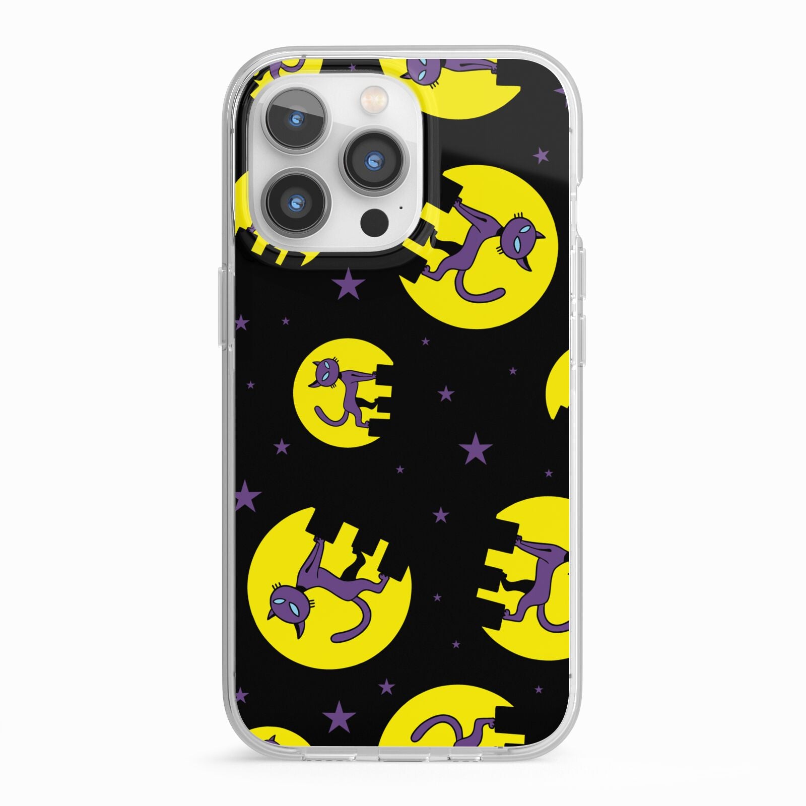 Rooftop Cats iPhone 13 Pro TPU Impact Case with White Edges