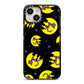 Rooftop Cats iPhone 14 Black Impact Case on Silver phone