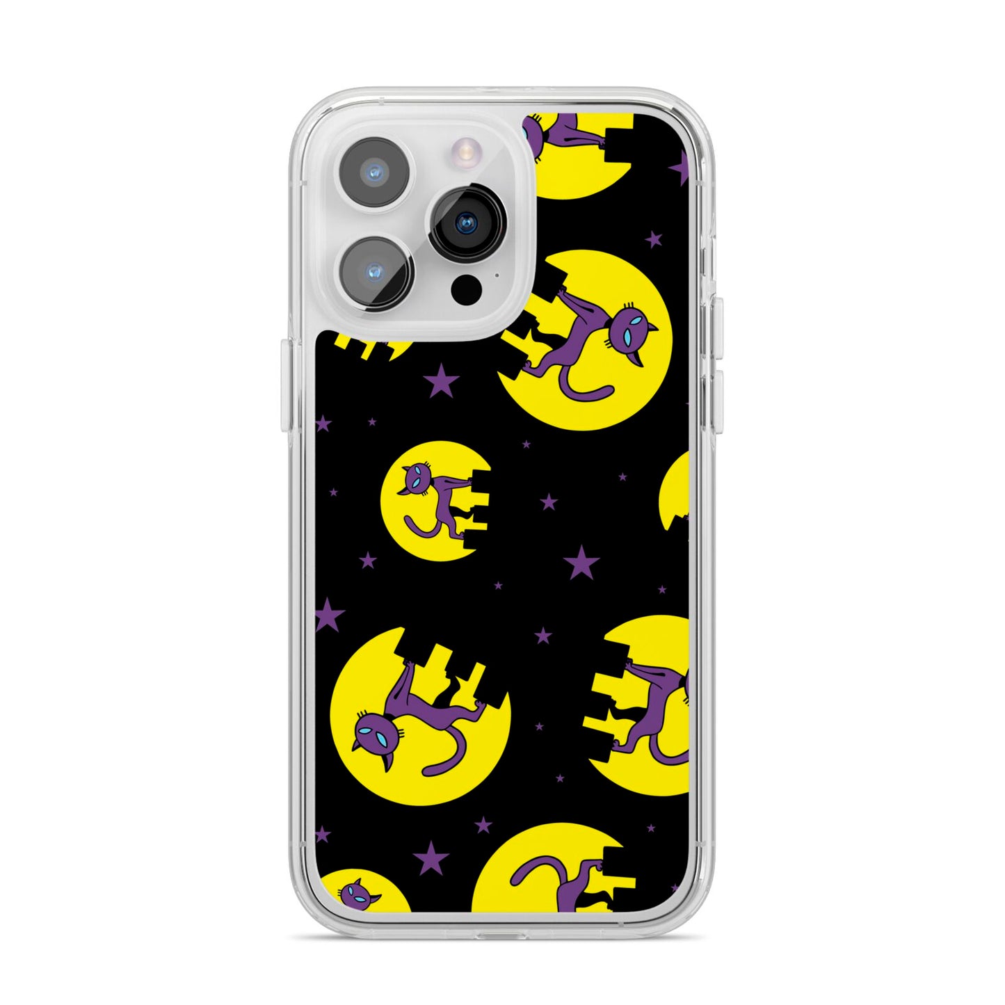 Rooftop Cats iPhone 14 Pro Max Clear Tough Case Silver