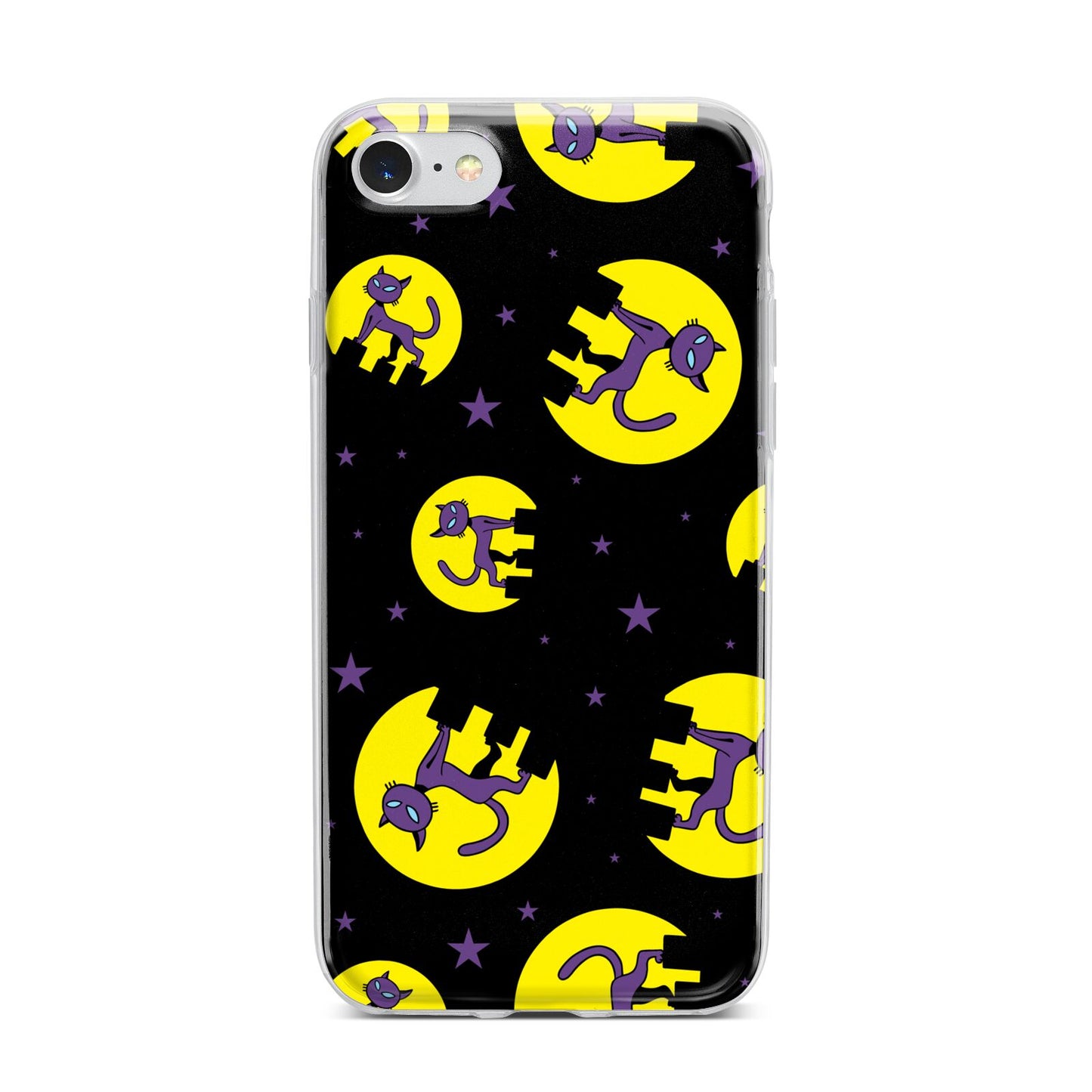 Rooftop Cats iPhone 7 Bumper Case on Silver iPhone