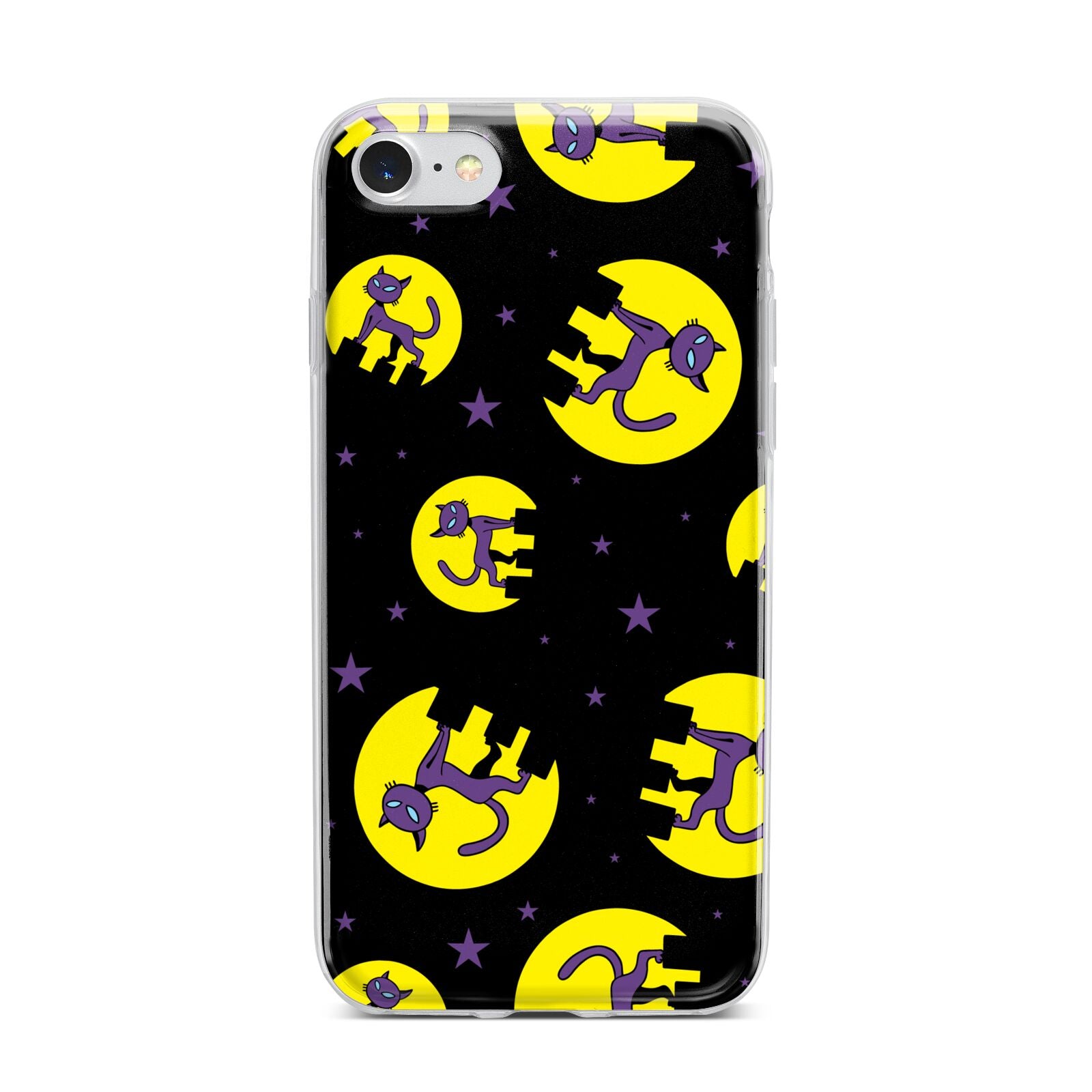 Rooftop Cats iPhone 7 Bumper Case on Silver iPhone