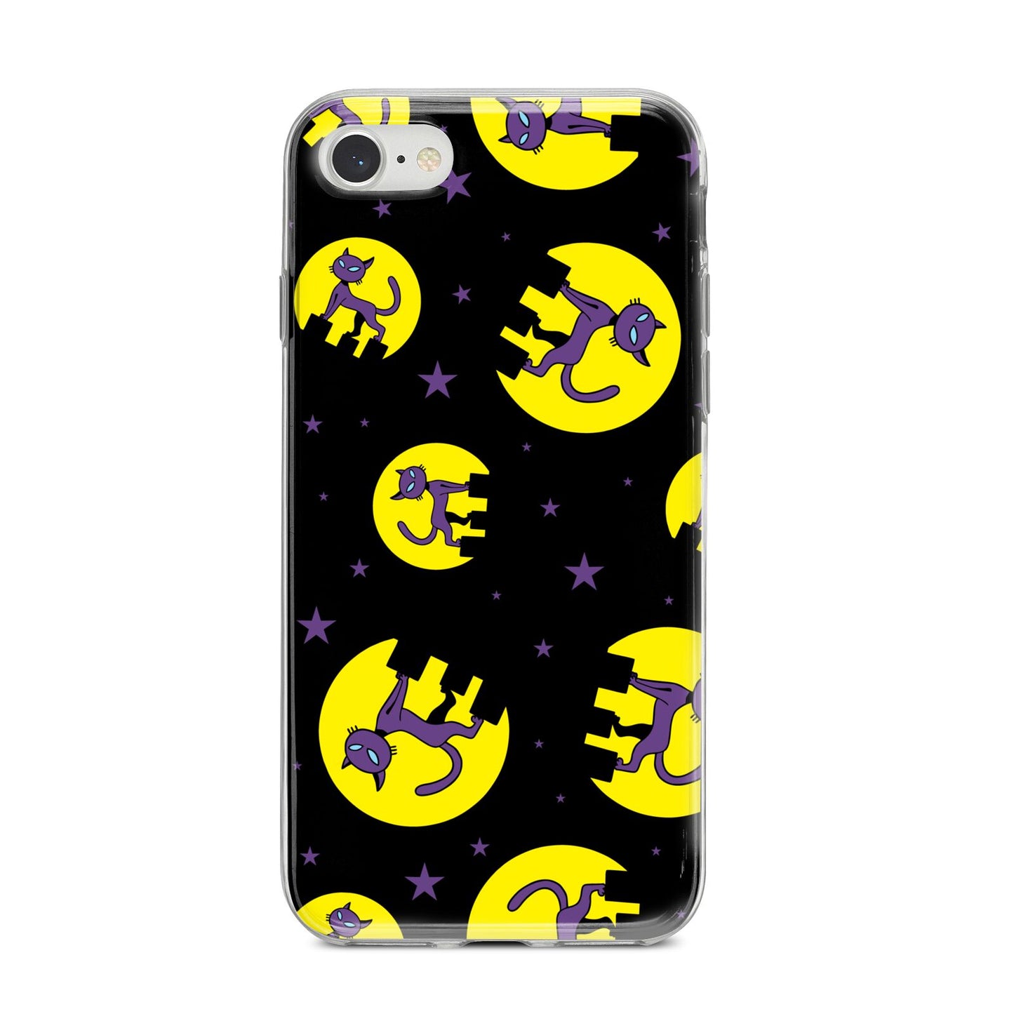 Rooftop Cats iPhone 8 Bumper Case on Silver iPhone