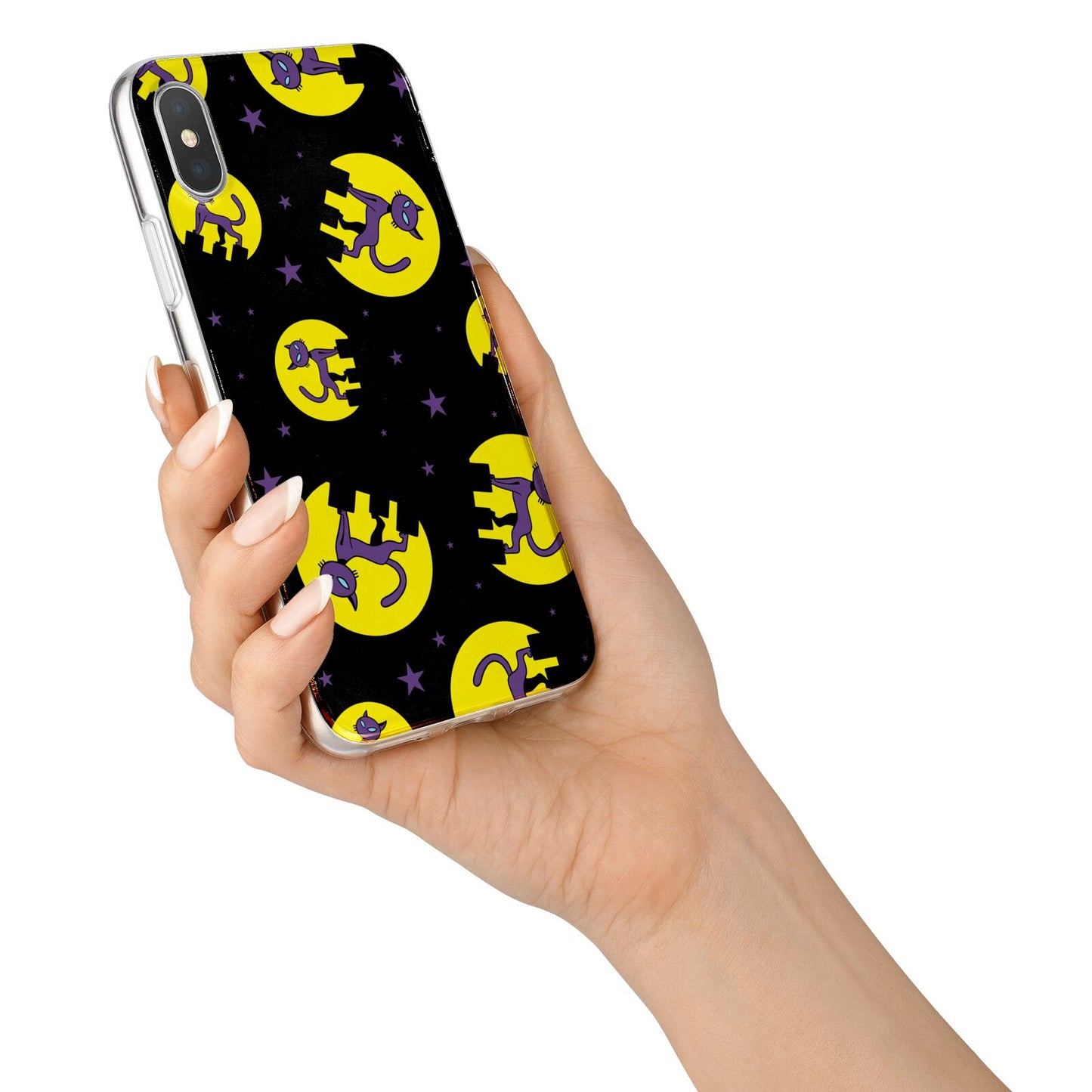 Rooftop Cats iPhone X Bumper Case on Silver iPhone Alternative Image 2