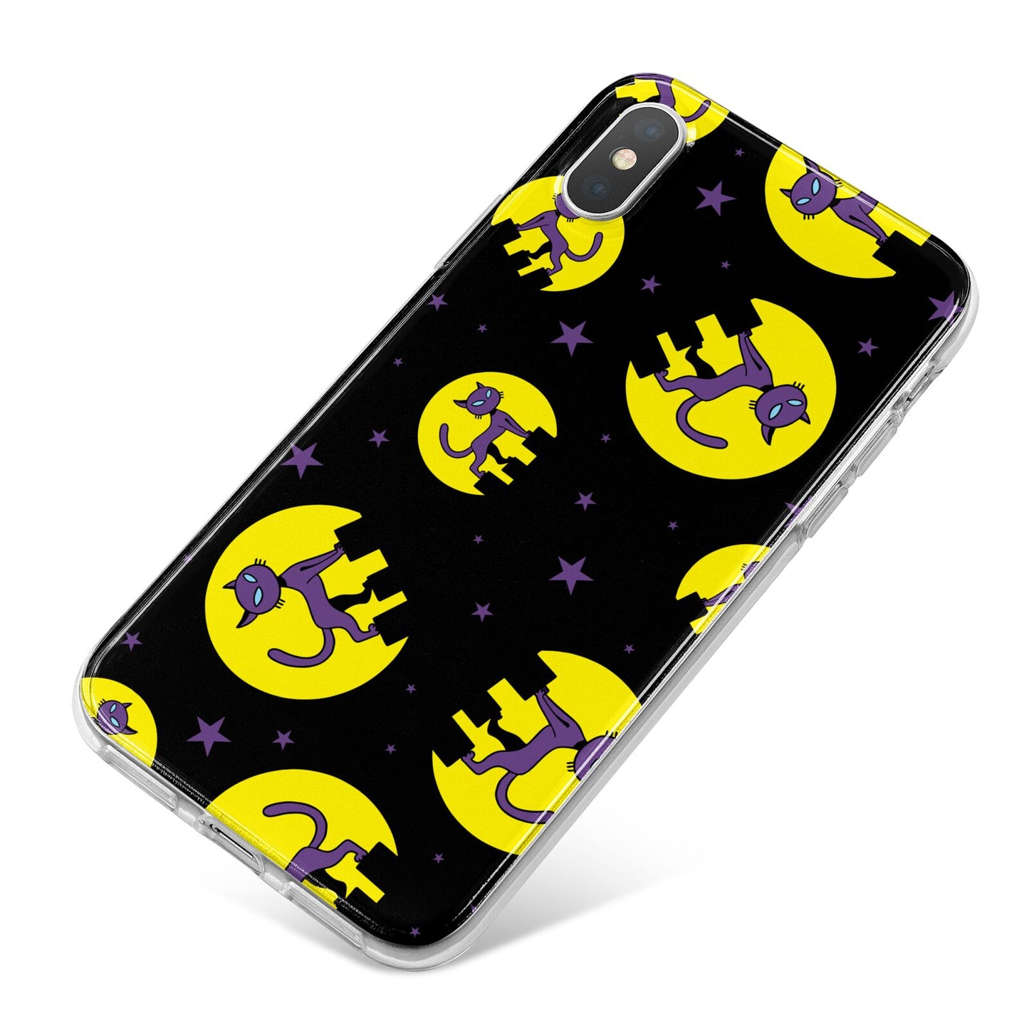 Rooftop Cats iPhone X Bumper Case on Silver iPhone