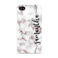 Rose Gold Marble Vertical Black Personalised Name Apple iPhone 4s Case