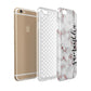 Rose Gold Marble Vertical Black Personalised Name Apple iPhone 6 3D Tough Case Expanded view