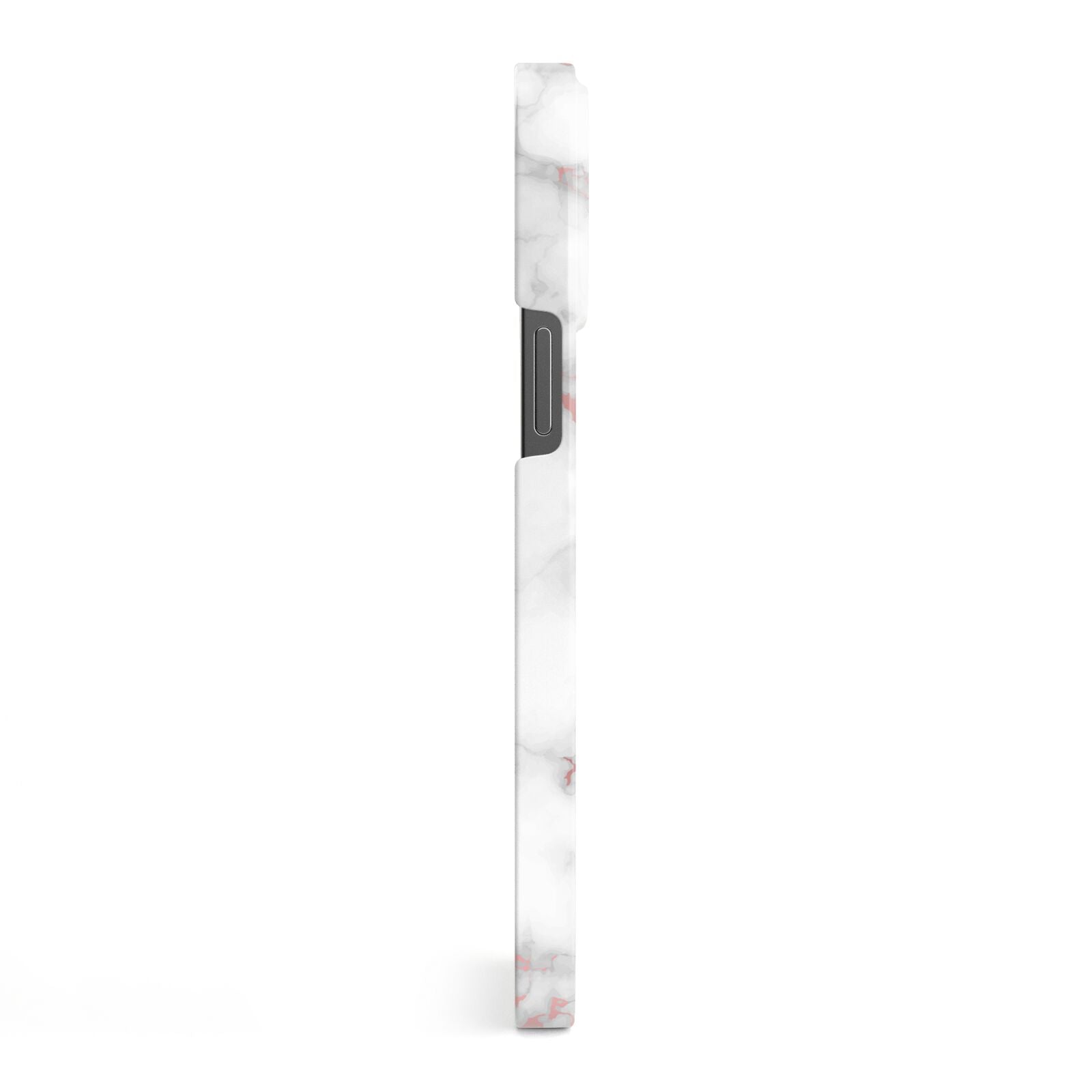 Rose Gold Marble Vertical Black Personalised Name iPhone 13 Pro Max Side Image 3D Snap Case