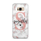 Rose Gold Personalised Marble Glitter Initial Name Samsung Galaxy S8 Plus Case