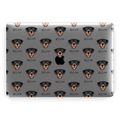 Rottweiler Icon with Name Apple MacBook Case