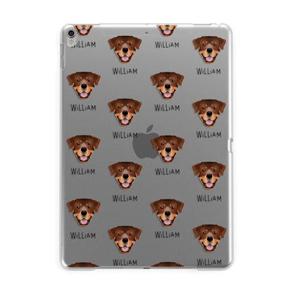 Rottweiler Icon with Name Apple iPad Silver Case