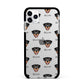 Rottweiler Icon with Name Apple iPhone 11 Pro Max in Silver with Black Impact Case