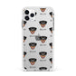 Rottweiler Icon with Name Apple iPhone 11 Pro Max in Silver with White Impact Case